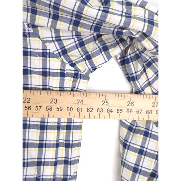 NEW Cabelas Shirt Men L White Plaid Nylon Blend Vented Fishing Button-Up‎ - Picture 7 of 13